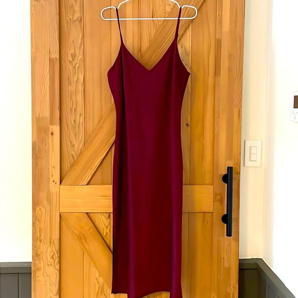 Slip Dress Midi size 6 Gianni Bini Maroon Burgundy Wine Red
